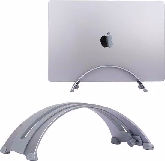 Supporto in alluminio per laptop da 17 pollici, design ventilato con cuscinetti antiscivolo in silicone