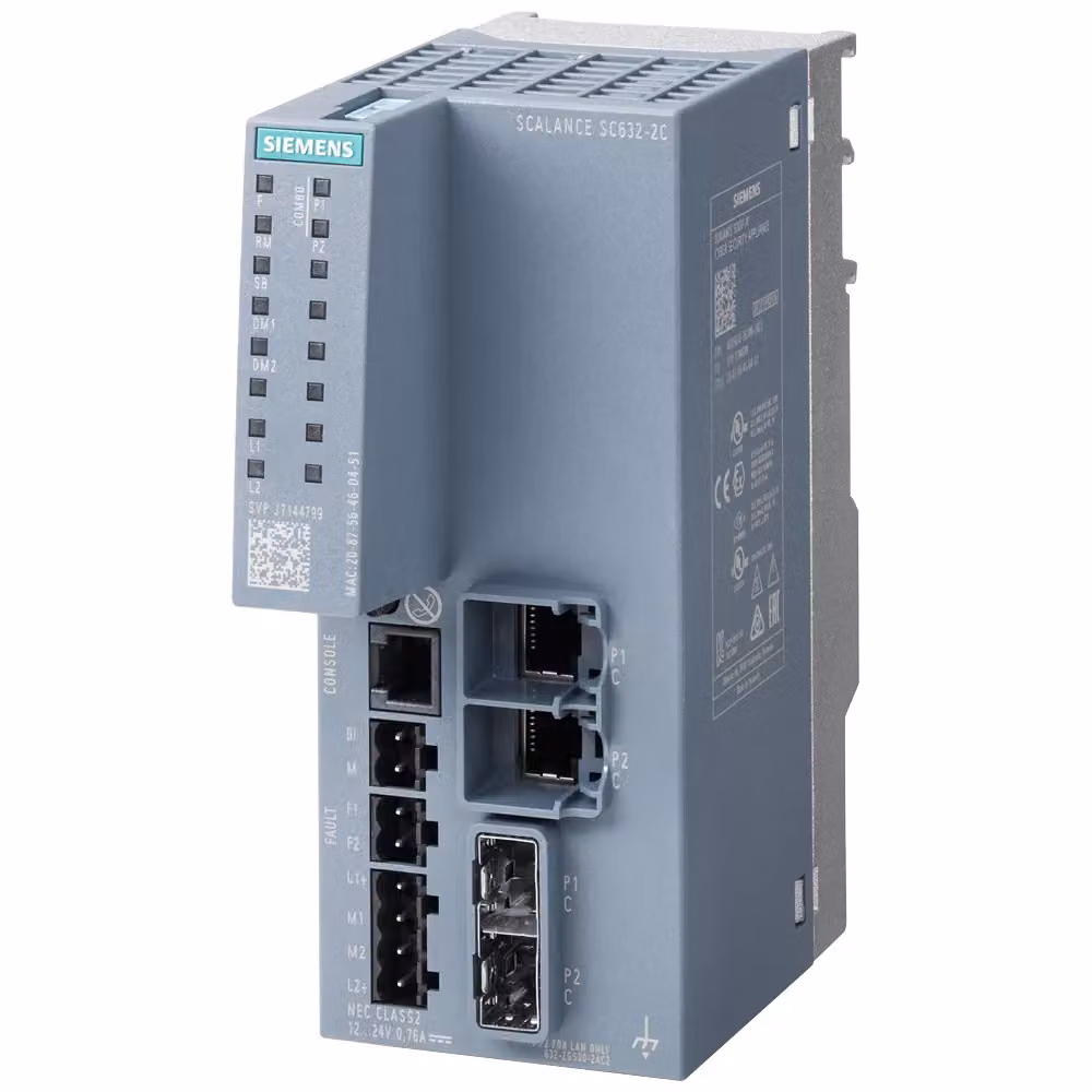 Siemens SIEM 6GK5632-2GS00-2AC2 SCALANCE SC632-2C Apparecchio per la sicurezza informatica - 1 Gbps - NAT