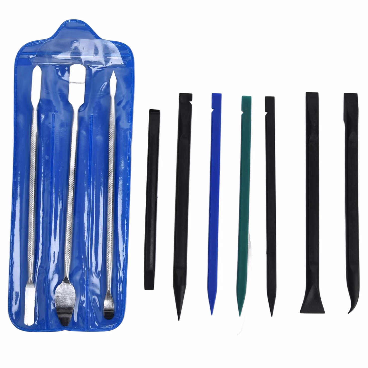 Set di 10 attrezzi a leva per cellulari, asta di smontaggio per componenti elettronici, kit di riparazione, portatile per computer portatili