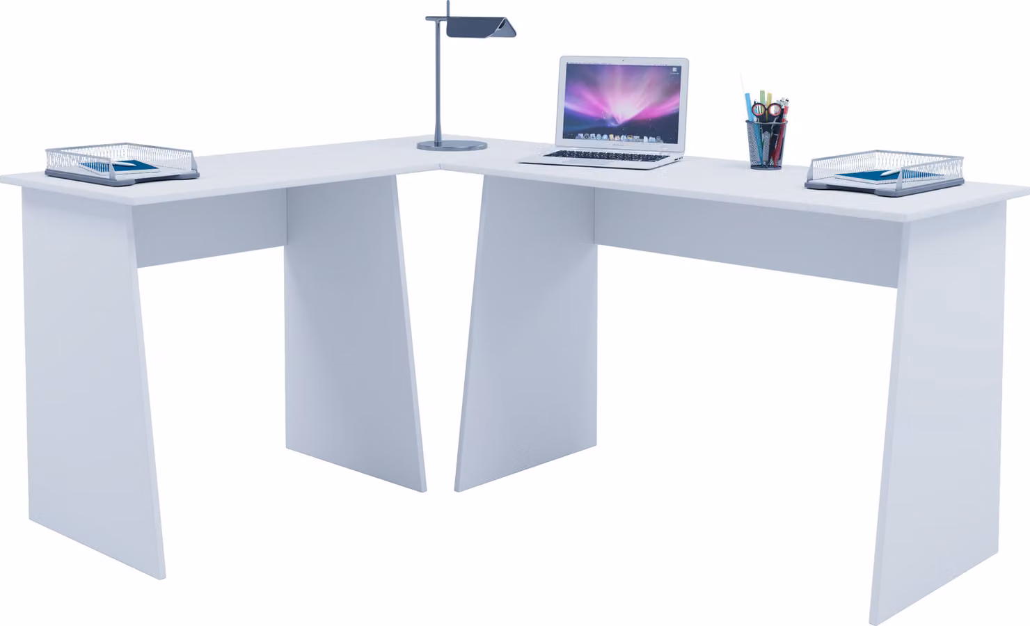 Scrivania angolare VCM "Masola" | scrivania, scrivania per computer, colore bianco