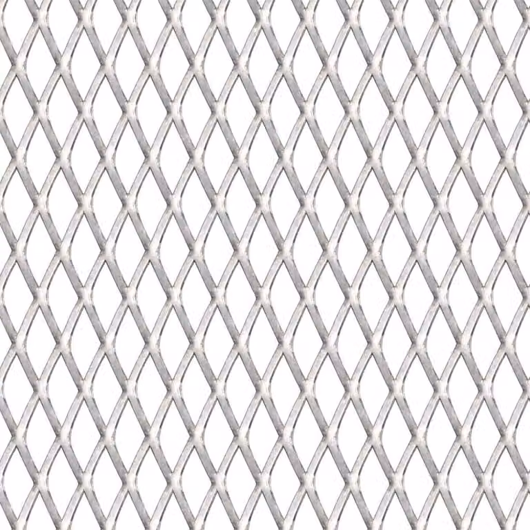 vidaXL stuoia di rete in lamiera stirata in acciaio inox 100x85 cm 30x17x2,5 mm