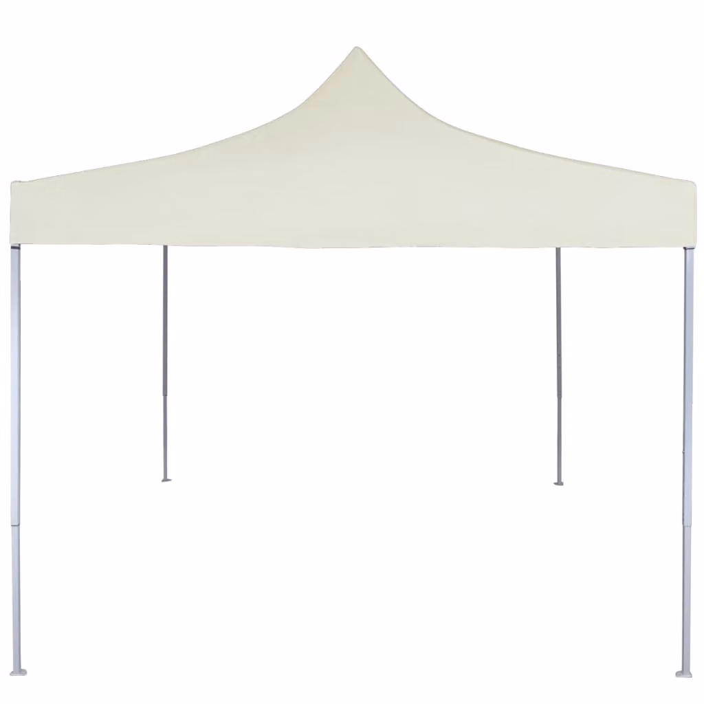 Gazebo Professionale Pieghevole 2x2 m in Acciaio Crema