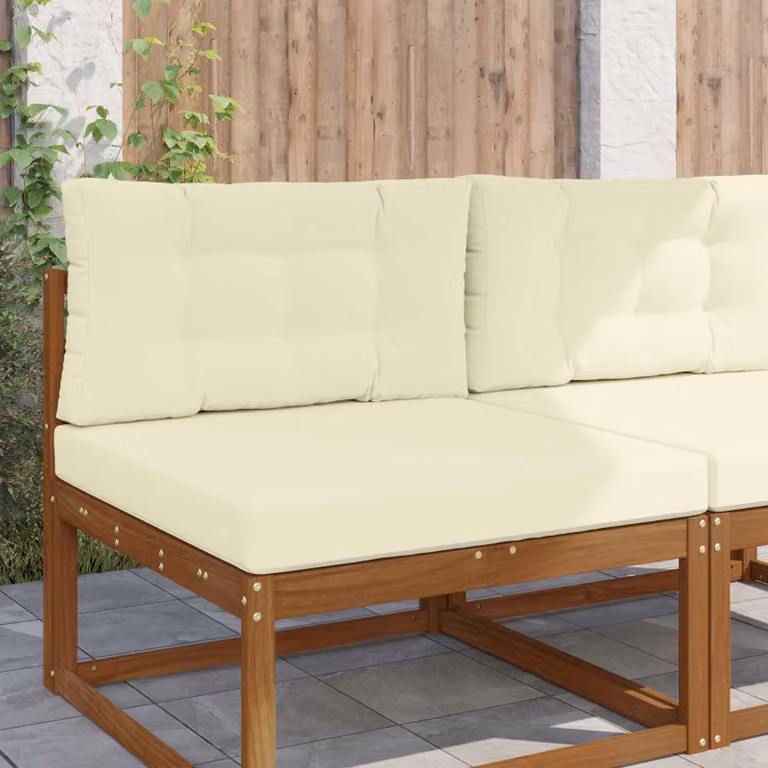vidaXL Cuscino per divano da esterno moderno in poliestere beige L 80 x P 80 x H 80 cm