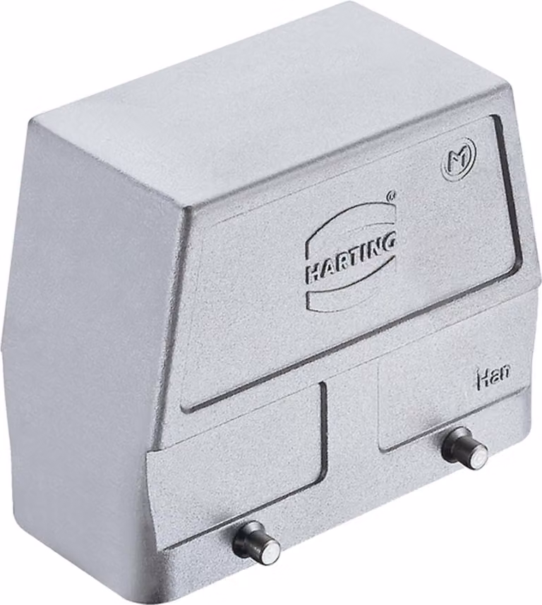 HARTING Han 16B EMC / High Temp Contenitore alto, 1xM32 uscita cavo laterale, per 2 staffe (nella parte inferiore)