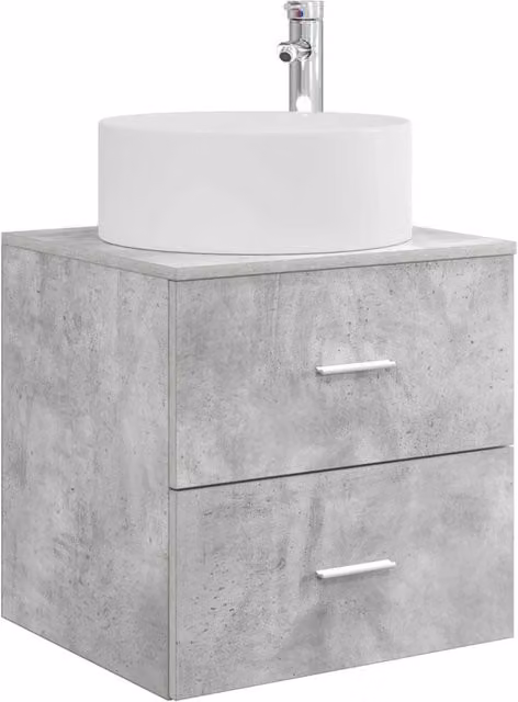 Mobile Lavabo | Armadio Lavabo da Parete Grigio Cemento 49,5 x 44,5 x 65,5 cm