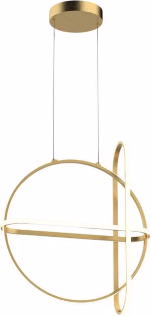 Lampada a sospensione LED ottone 3 luci Italux Cerrila