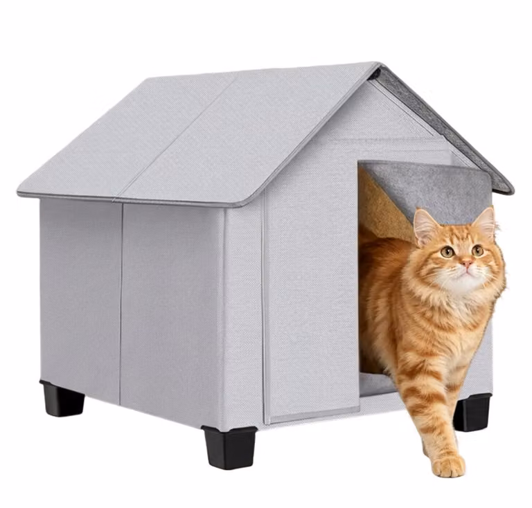 Cuccia per cani resistente alle intemperie, adatta per interni, con isolamento, dimensioni 43x43x33 cm