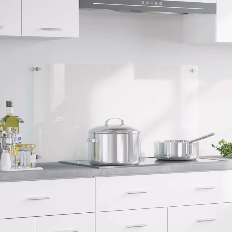 Schienale da cucina trasparente in vetro temperato vidaXL L: 100 cm, H: 50 cm