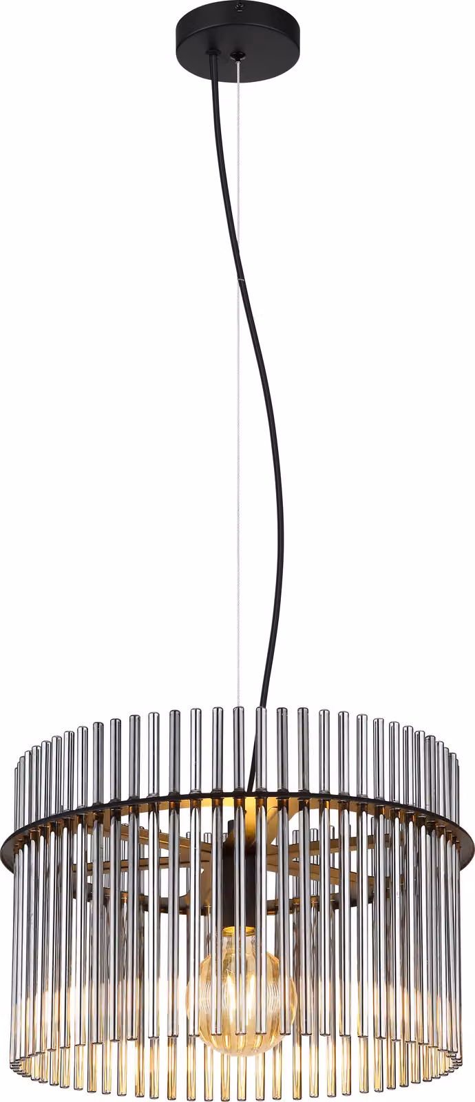 Globo Lighting lampada a sospensione in metallo nero opaco, 1x E27