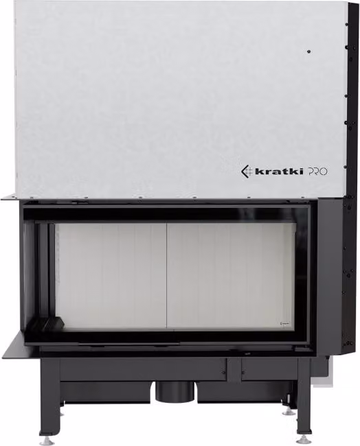 Inserto camino in acciaio KRATKI NADIA sinistro 14 kW Ø 200 con porta scorrevole con molla della porta