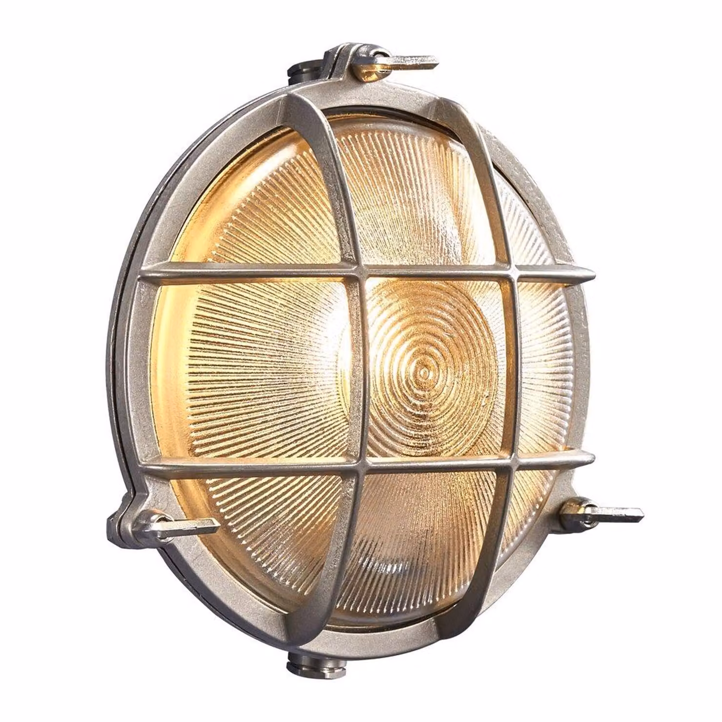 Lampada da parete per esterni IP 64 NORDLUX Polperro, Variante: Ø 195 mm x 93 mm, nichel