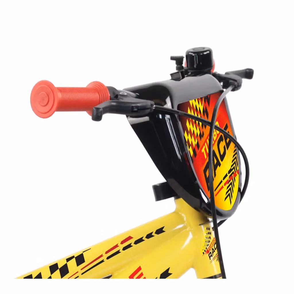Bicicletta per bambini Turbo Race Giordanoshop 16 pollici Giallo con freni caliper e stabilizzatori in acciaio Hi-Ten – 2