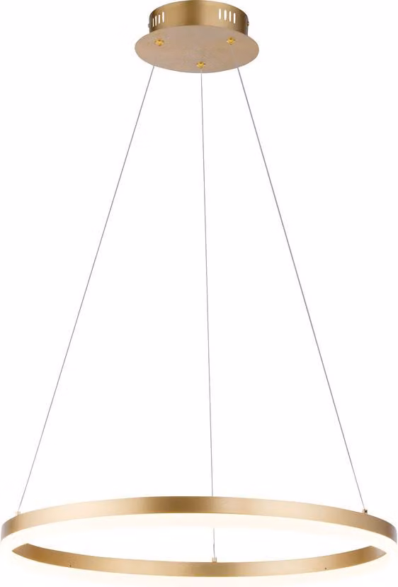 PAUL NEUHAUS Apparecchio a sospensione LED da 60 cm in ottone, dimmerabile, SimplyDim, memory
