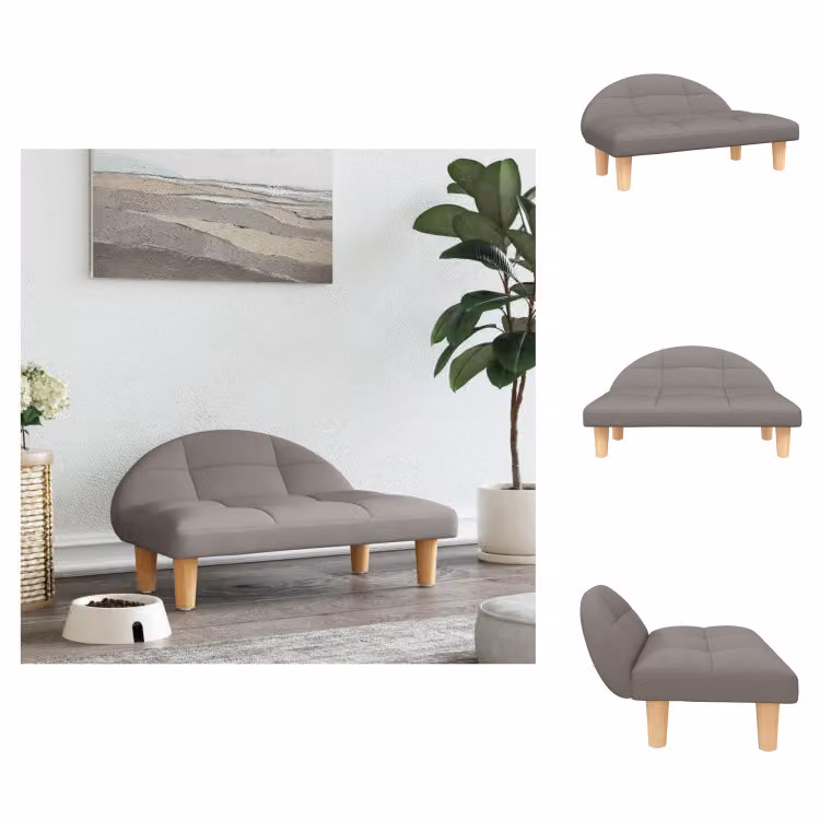 vidaXL Letto per cani taupe 70x52x30 cm in tessuto - Letti per cani