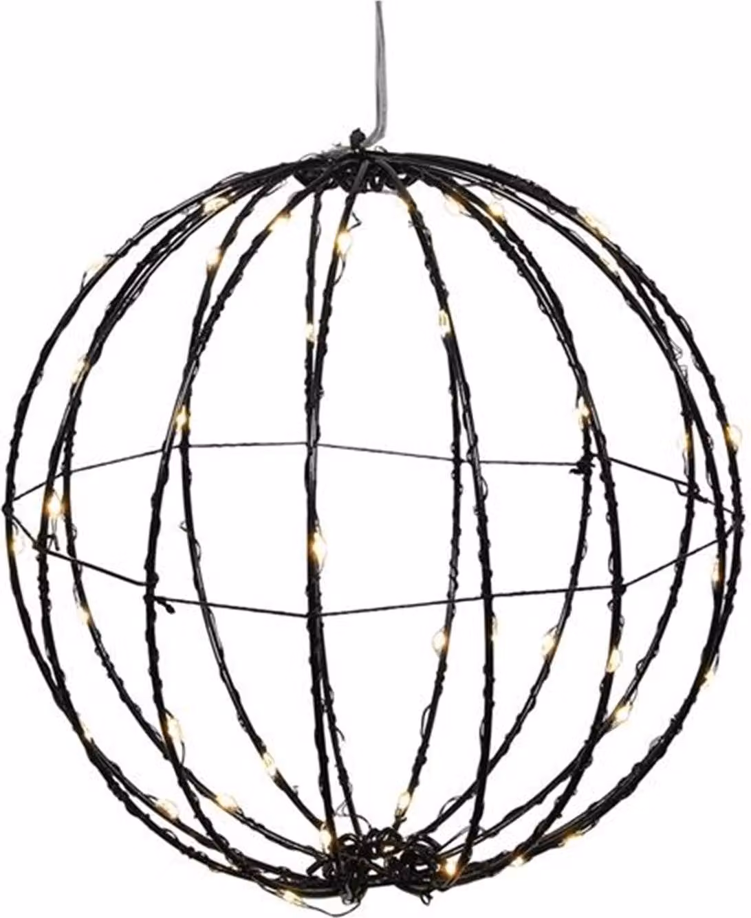 Palla LED 20cm 50 LEDS palla luminosa extra bianco caldo oro incandescente batteria timer