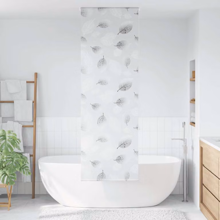 vidaXL Tenda a Rullo Doccia 80x240 cm Larghezza Tessuto 76 cm