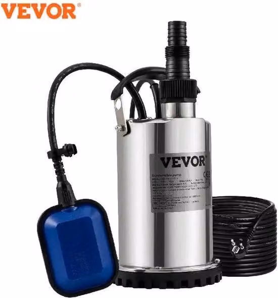 Pompa di scarico - Pomp a doppia azione - Pomp per acqua pulita - Pompa per sollevare l'acqua - 550W - Bagni a vasca - Sottoterra - Bagni con bolle - Giardini - Laghetto