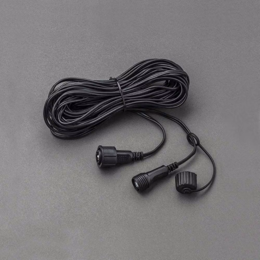 Konstsmide 4801-007 Cavo di prolunga del sistema LED, 10 metri, per esterni (IP44), cavo morbido nero