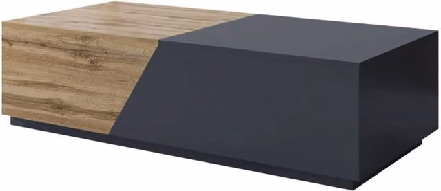 Tavolino con cassapanca 124x60x42cm MDF grigio da esterno Habitat et Jardin