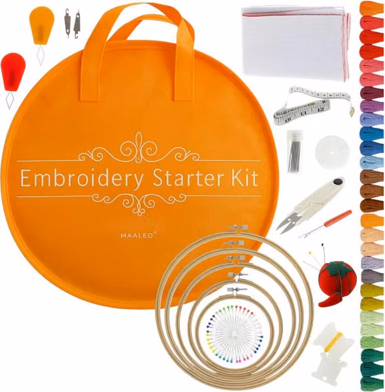 Kit per ricamo a filo - 100 colori