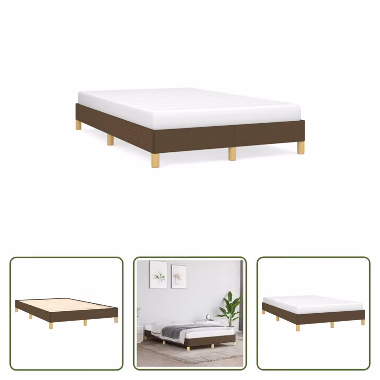 The Living Store rete marrone scuro 120x190 cm in tessuto