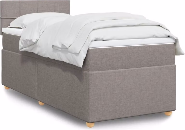 Maison Exclusive - Giroletto a Molle con Materasso Tortora 90x200 cm inTessuto