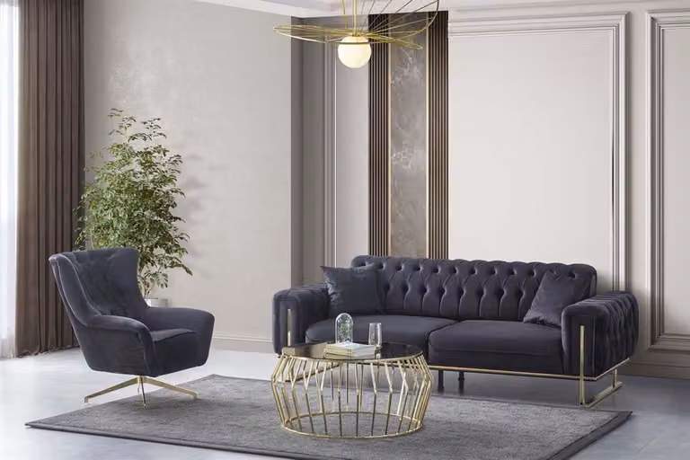 Stilvolles Sofa und Sessel Gemütlichkeit und Funktionalität vereint