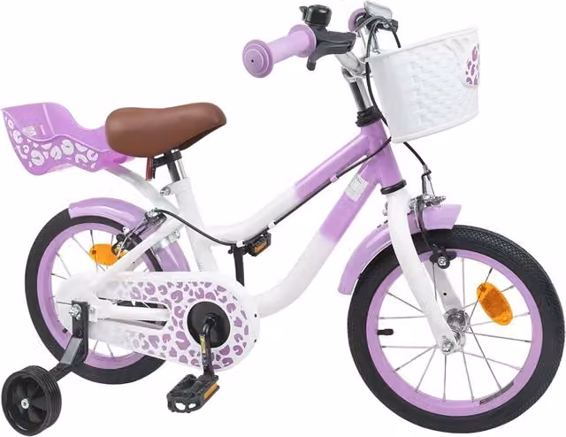 Bicicletta per bambini da 12 pollici colore viola