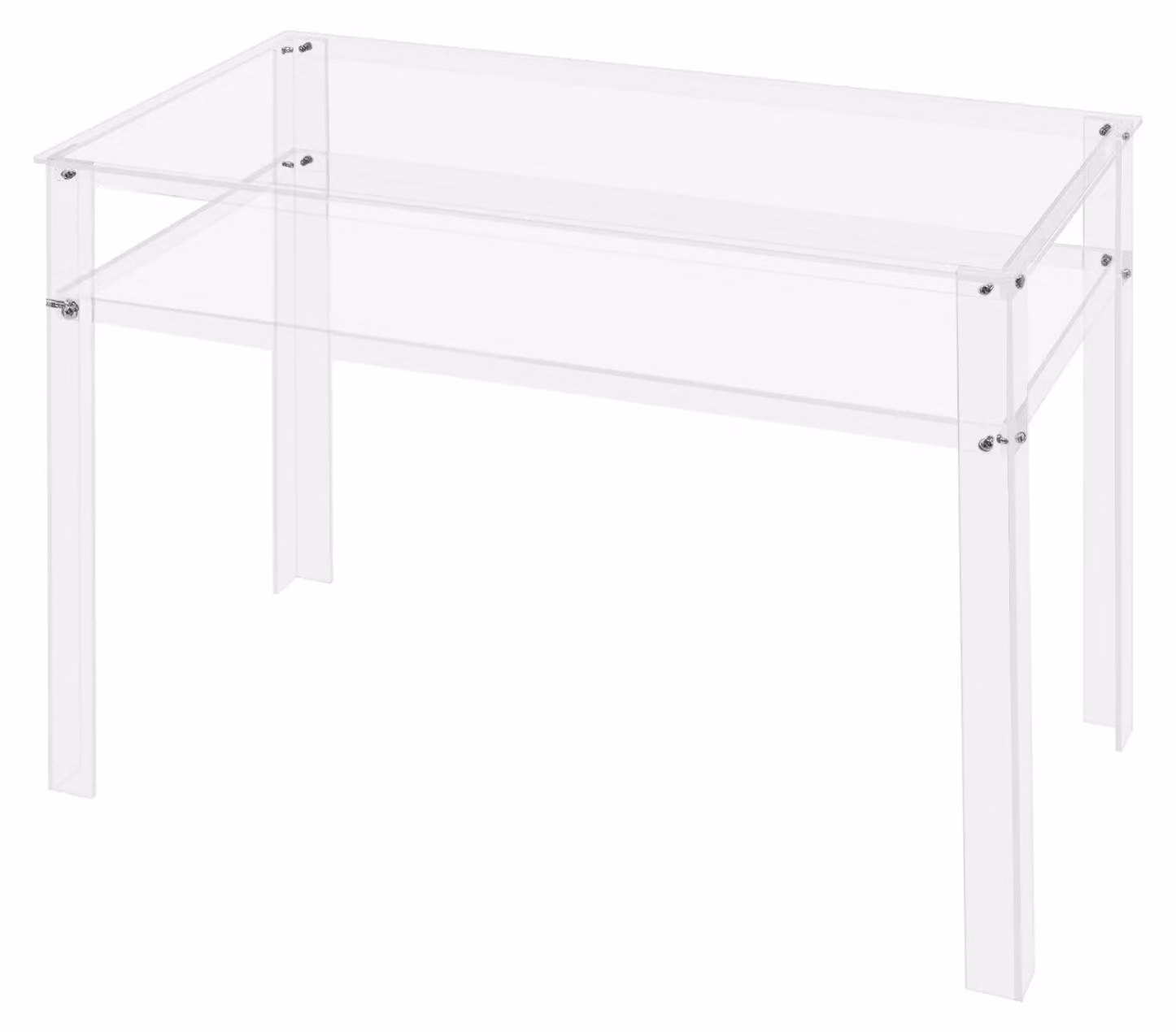 Scrivania da ufficio in acrilico, design moderno, utilizzo multifunzionale, trasparente