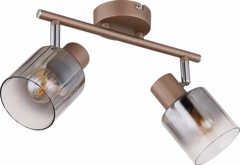 GLOBO Illuminazione Faretto WALTON LWH 26x8x15 cm marrone Faretto da soffitto