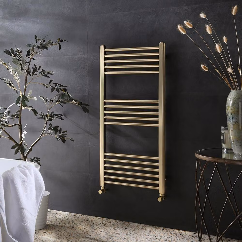 Scaldasalviette Oro Satinato 1000x500mm Termoarredo Bagno Orelia - Hudson Reed