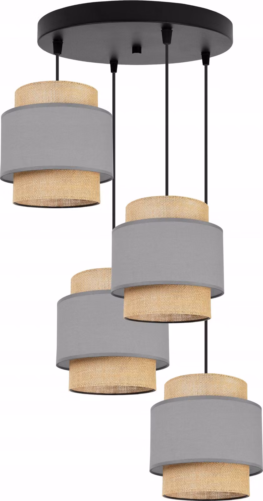 Lampada a sospensione, lampadario da soffitto, paralume, Boho Juta