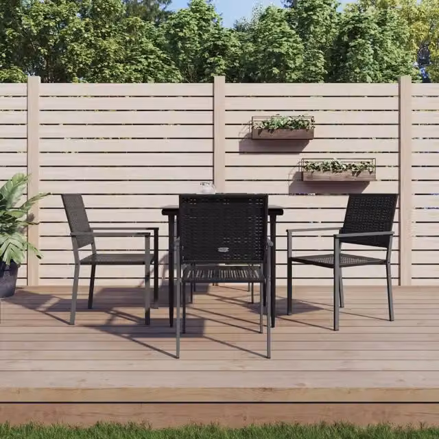 Set da Pranzo da Giardino 5 pz in Polyrattan e Acciaio 3187004