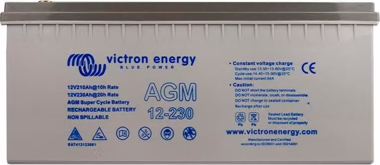 12V/230Ah AGM Super Cycle Batt. (M8)