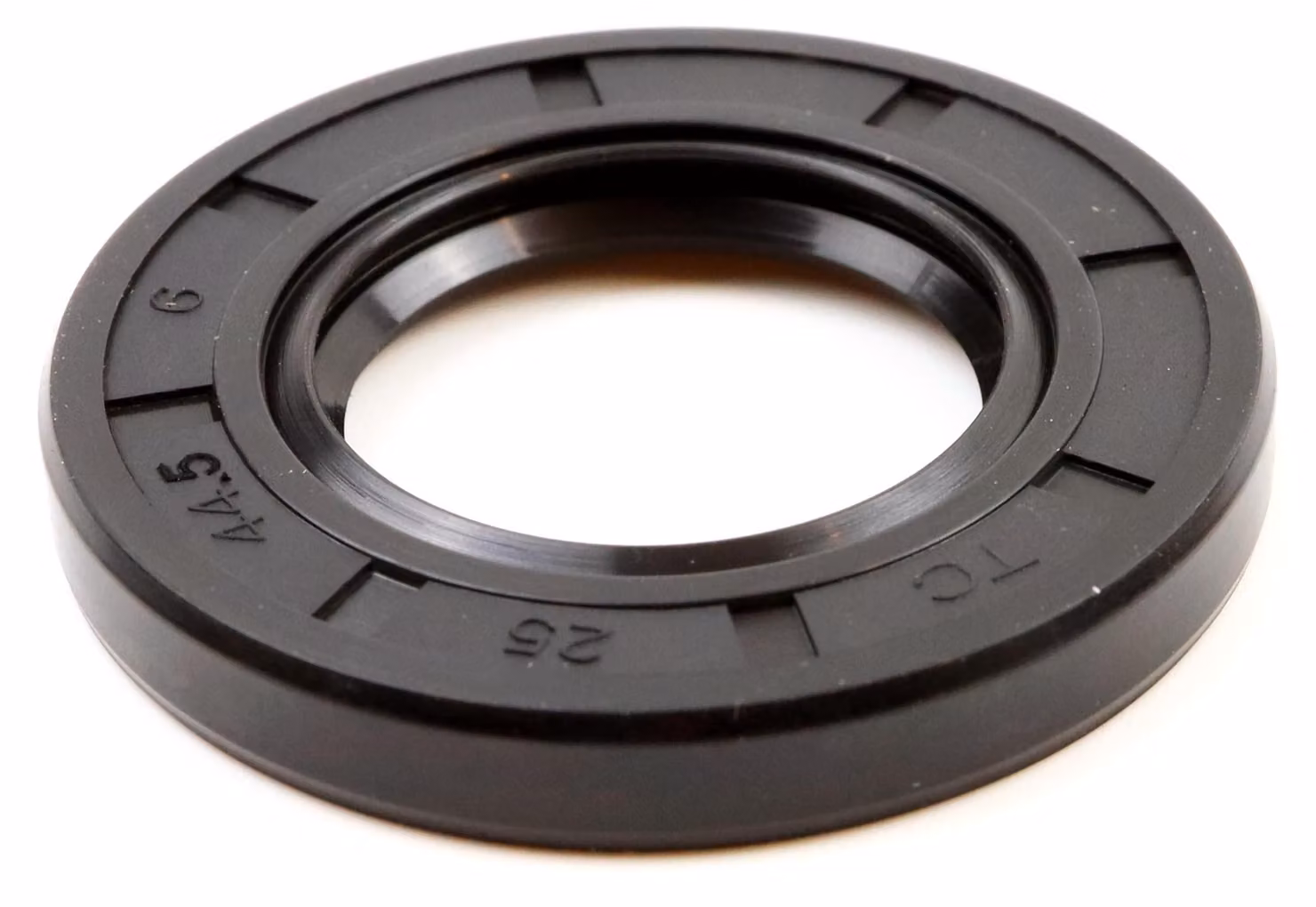 Guarnizione radiale a labbro singolo, 25x44,5x6 mm, in NBR70, conforme alle norme DIN 3760 e ISO 6194