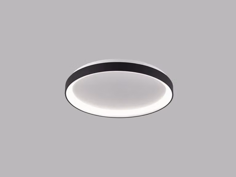 Apparecchio da soffitto BELLA SLIM CRI90 dimmerabile, Variante: nero, Ø 580 mm, 48 W, 3000/4000 K, DALI