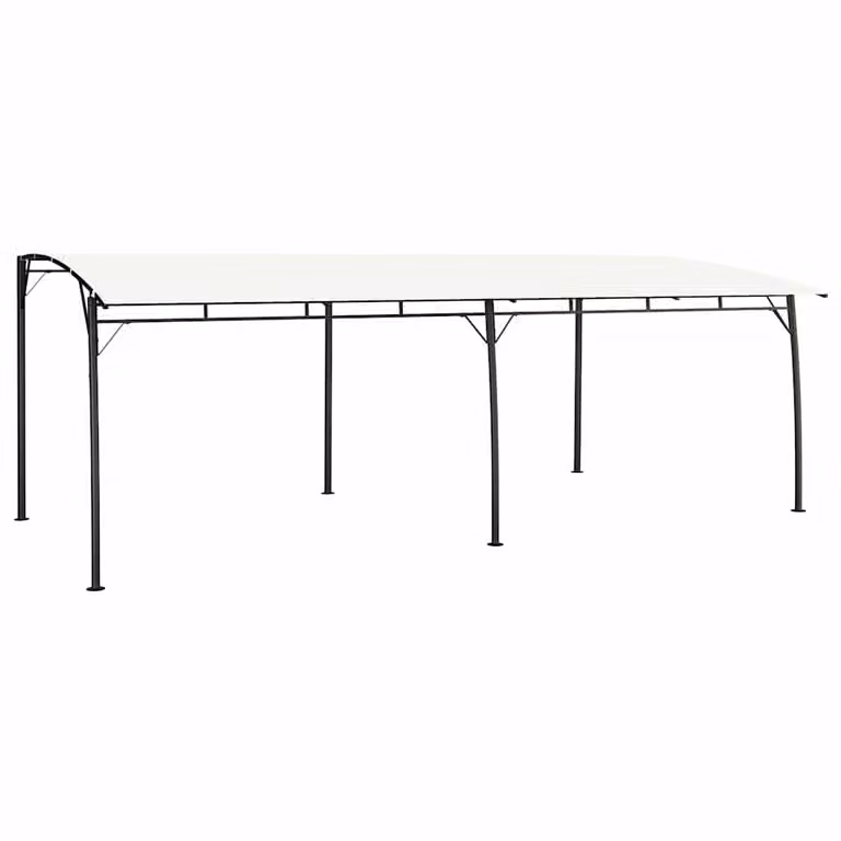 Ombrellone da sole vidaXL color beige e bianco L: 6 m, P: 3 m, H: 2,55 m