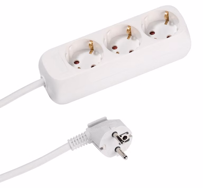 VIVanco™Multipresa Con 3 Porte Schuko, Cavo 5M, Bianca