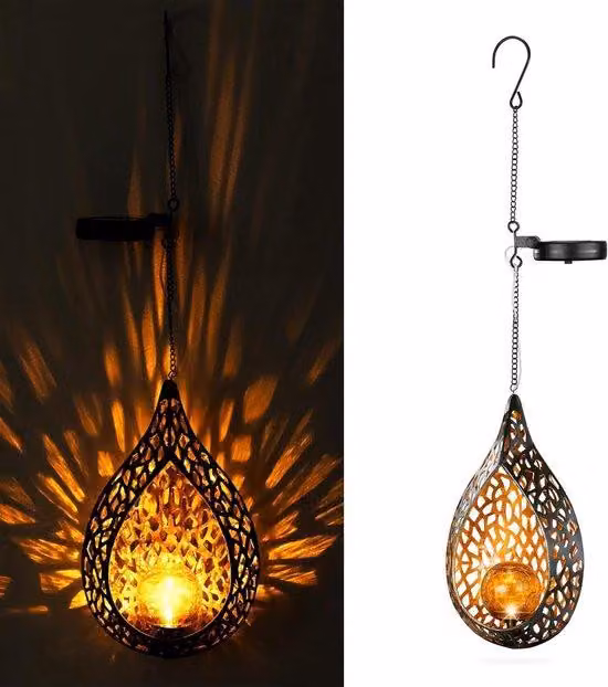 Lampada a sospensione LED solare da esterno, modello Drip