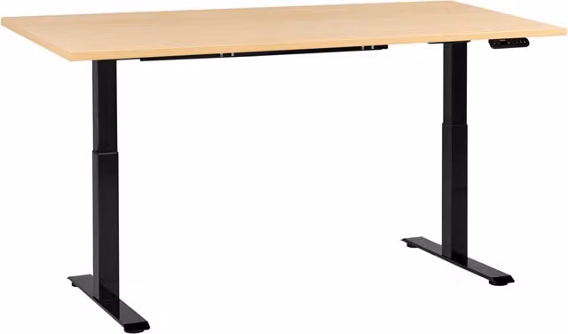 Scrivania regolabile in altezza elettricamente nero 180 x 72 cm Struttura in acciaio verniciato a polvere