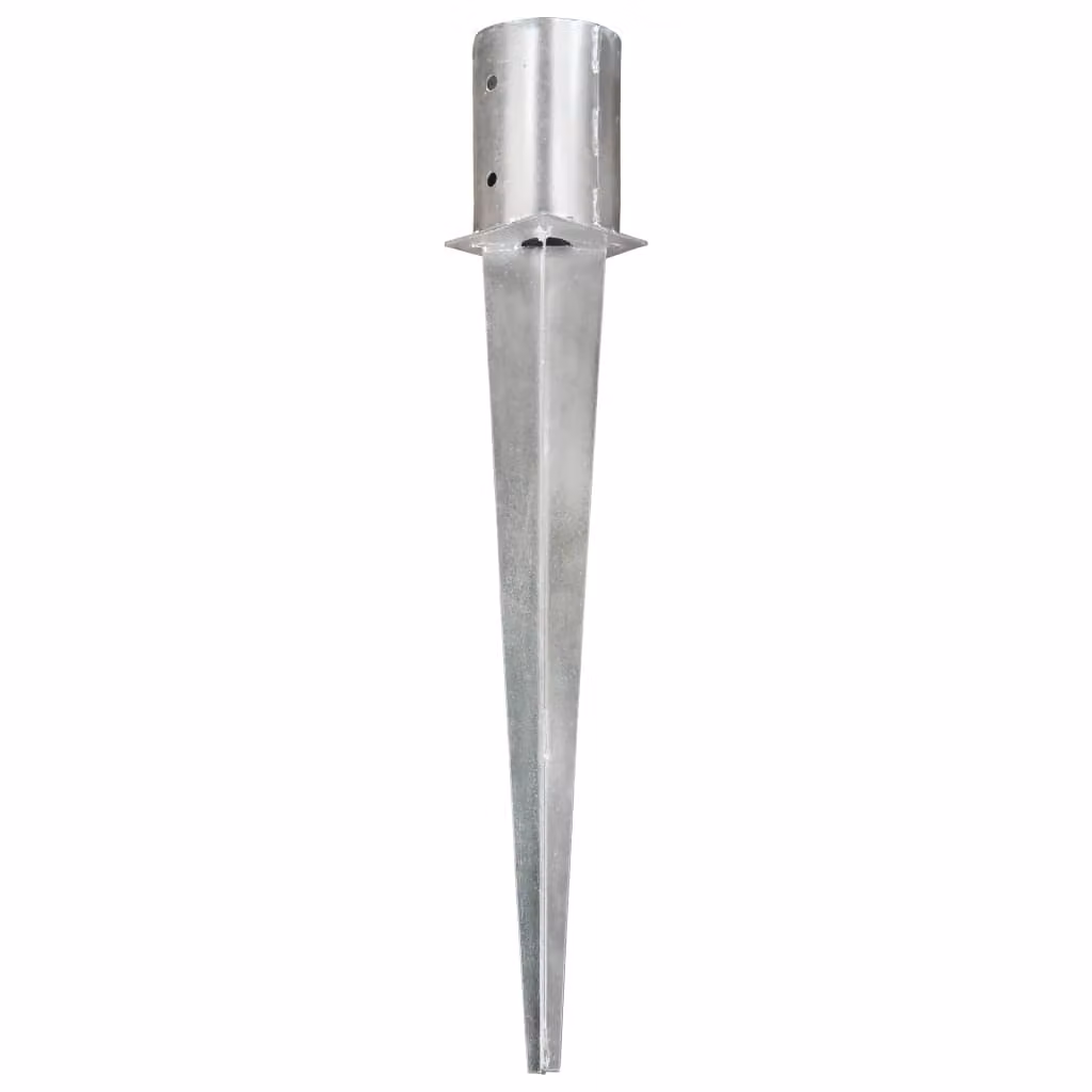 Picchetti di Terra 6 pz Argento 10x76 cm in Acciaio Zincato