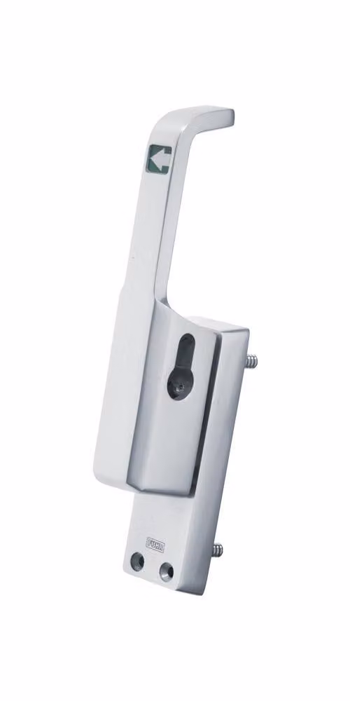 Maniglia per porta FUHR 982 DIN sinistra anodizzata argento LM 23mm asta tonda 10mm - TP982LE