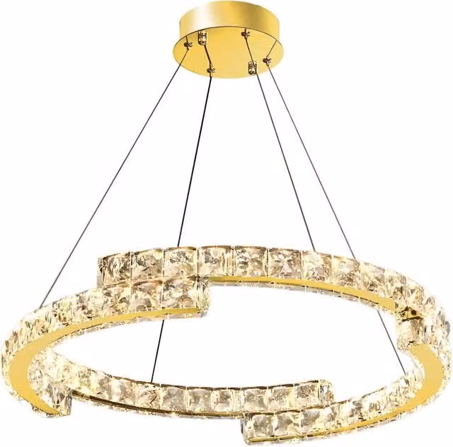 Lampada a sospensione LED Toolight App1771-cp oro/ottone con design moderno ad anello per bagno, L: 60 cm