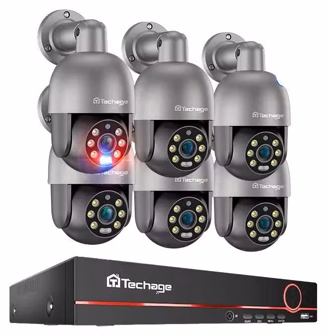Sistema di telecamere a circuito chiuso (CCTV), 8 canali, risoluzione 5 MP, 8 canali per telecamere PTZ, nessuno