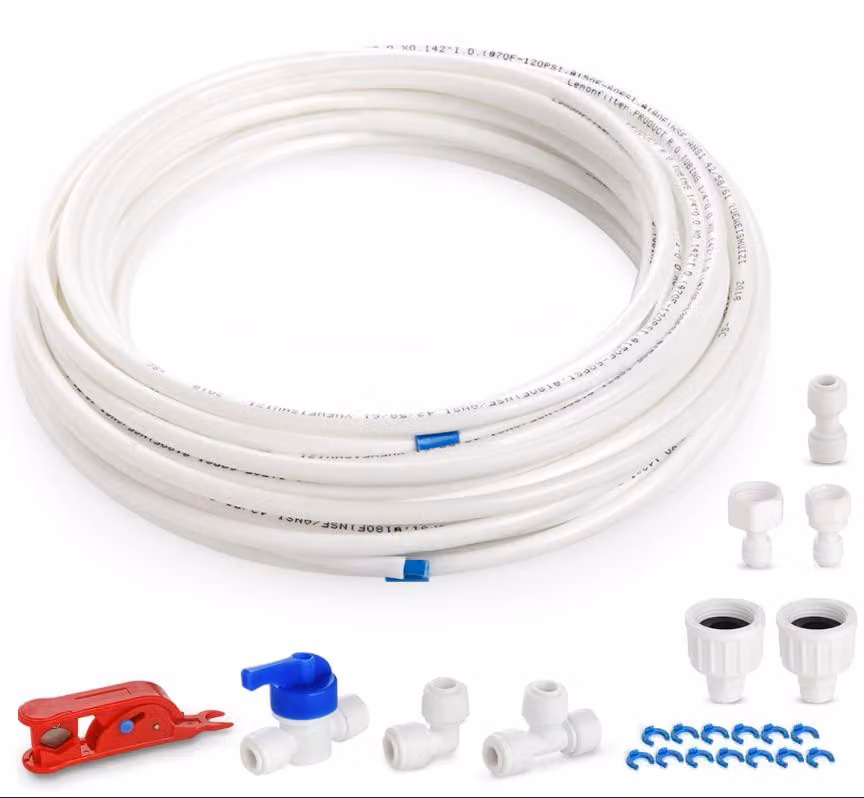Tubo di alimentazione dell'acqua, lunghezza 15 metri, kit di collegamento universale per frigoriferi side-by-side