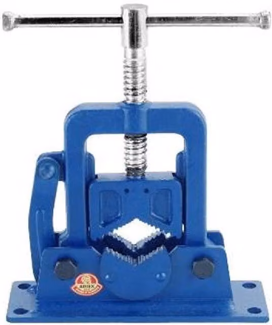 Morsa da banco ribaltabile Ariex per tubi da 3 pollici professionale in metallo blu