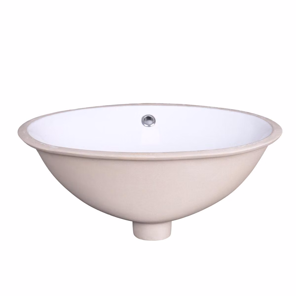 BELVIT Lavabo da incasso moderno, lavabo 48,5 x 38,5 cm, bianco, forma ovale, in Vetroceramica sanitaria con sistema di troppo pieno