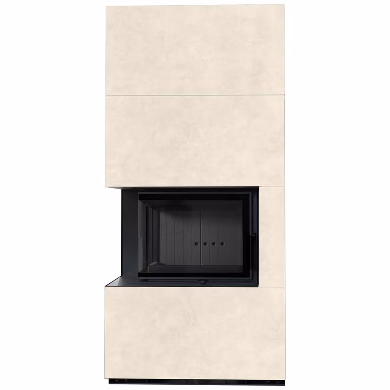 KRATKI FLOKI BOX Kit camino sinistro 8 kW Ø 160 quarzo sinterizzato FOKOS TALCO rivestimento nero