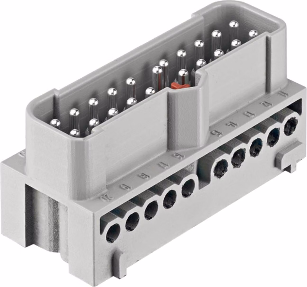 HARTING Han-Eco Mod.20E Inserto a spina (M) con terminali a vite, 20 poli + PE, 500 V, 16 A - 1 pezzo