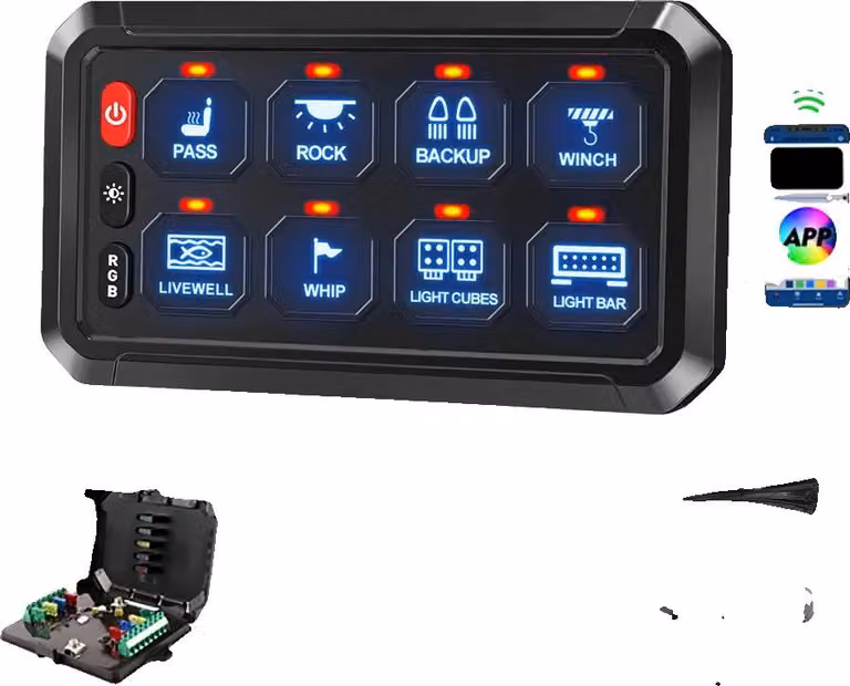 Pannello interruttori, facile installazione, compatibilità universale, 8 marce con APP